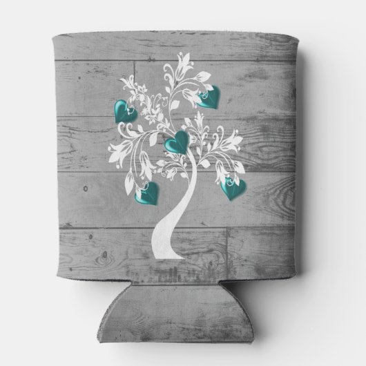 Blauwgroen structuur van de persoonlijke Koelbox v Blikjeskoeler (Achterkant)