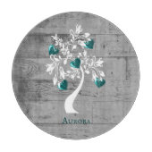 Blauwgroen structuur voor persoonlijk gebruik van snijplank (Voorkant)