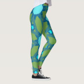 Blauwgroen Sunshine Pattern Leggings (Rechts)