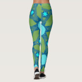 Blauwgroen Sunshine Pattern Leggings (Achterkant)