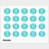 Blauwgroen Sweet Zestien Stickers Labels 16e (Vel)