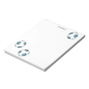 blauwgroen team kleuren voetballen accent notitieblok