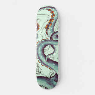 Blauwgroen tentakels op Blauwgroen kaart Skateboard