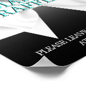 Blauwgroen Tiffany Baby shower Luier Raffle Sign P Poster (Hoek)