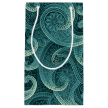 Blauwgroen tijdloos Paisley-patroon