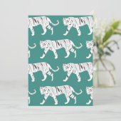 Blauwgroen tijger kaart (Staand voorkant)