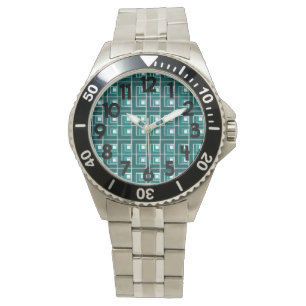Blauwgroen Topsy Turvy Horloge