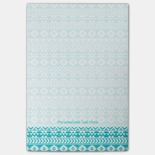 Blauwgroen tribaal patroon Grunge Aztec Post-it® Notes
