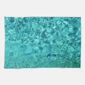 Blauwgroen Turquoise Abstract Theedoek (Horizontaal)