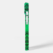 BLAUWGROEN TURQUOISE BLAUWE DAMASK rood zwart Case-Mate iPhone Case (Achterkant / Links)