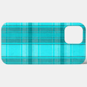 Blauwgroen Turquoise Faux Textile Tartan Pset Patt Case-Mate iPhone Case (Achterkant (horizontaal))