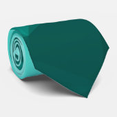 Blauwgroen turquoise geometrisch mesh ombre patroo stropdas (Opgerold)