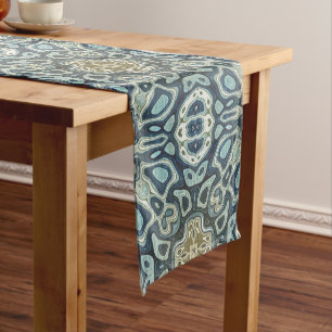 Blauwgroen Turquoise Zeevruchten Groene Boheemse T Medium Tafelloper