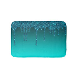 Blauwgroen uitstrijken Glitter Bath Mat