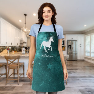 Blauwgroen Unicorn Personalized Apron Schort