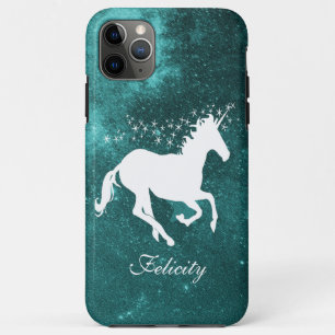 Blauwgroen Unicorn Persoonlijk Hoesje-Mate iPhone 11 Pro Max Hoesje