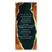 Blauwgroen, verbrand Oranje & goudgeagatuurde brui Reclamekaart (Voorkant)