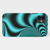Blauwgroen verdraaid Case-Mate iPhone case (Achterkant (horizontaal))