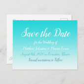 Blauwgroen verloop Gepersonaliseerde Briefkaarten  (Voorkant / Achterkant)