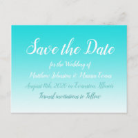 Blauwgroen verloop Gepersonaliseerde Briefkaarten 