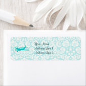 Blauwgroen vlak etiket (Insitu)