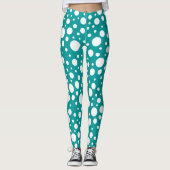 Blauwgroen Vlekken Leggings (Voorkant)