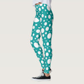 Blauwgroen Vlekken Leggings (Links)