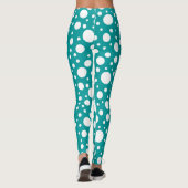 Blauwgroen Vlekken Leggings (Achterkant)