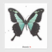 Blauwgroen vlinder sticker (Vel)
