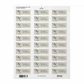 Blauwgroen Vogels Damask Bruiloft RSVP Label (Full Sheet)