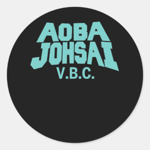 Blauwgroen Volleybal Praktijk Anime Manga Cosplay Ronde Sticker