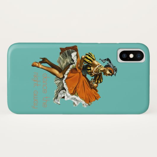 Blauwgroen Vrouw Dancer Case-Mate iPhone Case (Achterkant (horizontaal))