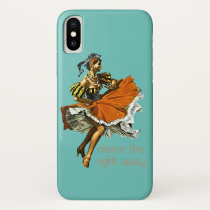 Blauwgroen Vrouw Dancer iPhone X Hoesje