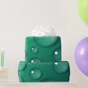 Blauwgroen waterdruppelstructuur cadeaupapier