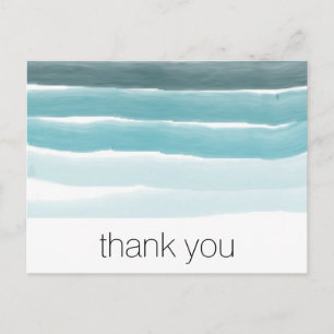 Blauwgroen Waterverf briefkaart
