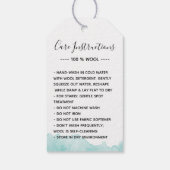 Blauwgroen Waterverf die gemaakt is met het Label  Cadeaulabel (Achterkant)