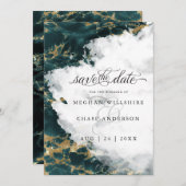 Blauwgroen Waterverf Geode BarefootBride™ (Voorkant / Achterkant)