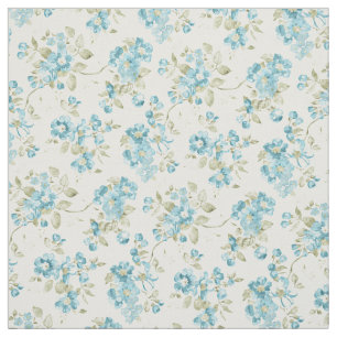  Blauwgroen Waterverf Turquoise Floral Pattern Stof