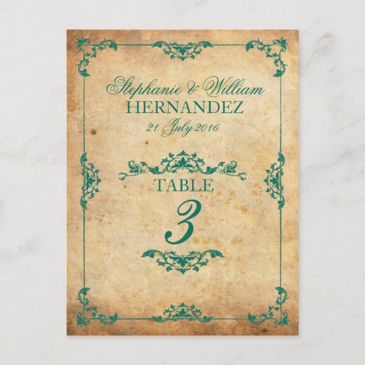  Blauwgroen weddenschap Briefkaart (Voorkant)