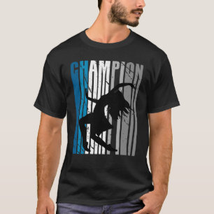Blauwgroen wedstrijd Dance Champion Girls Birthday T-shirt
