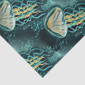 Blauwgroen weefselpapier onderwater tissuepapier (Detail)