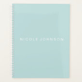 Blauwgroen/wekelijks/maandelijks planner (Voorkant)