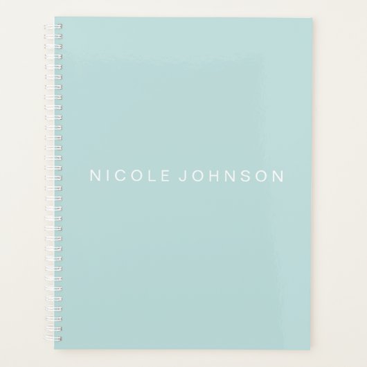 Blauwgroen/wekelijks/maandelijks planner (Voorkant)