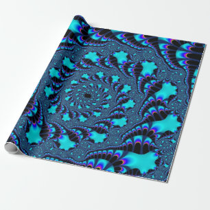 Blauwgroen wervelkolom cadeaupapier