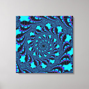 Blauwgroen wervelkolom canvas afdruk