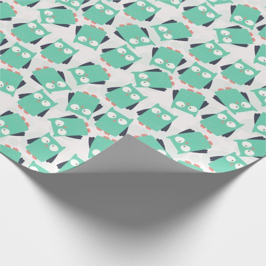 Blauwgroen Whimsical Ownership Cadeaupapier (Hoek)