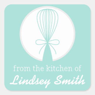 Blauwgroen Whisk Silhouette Kitchen Labels