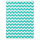 Blauwgroen White Chevron Zig-Zag Pattern Klembord (Achterkant)