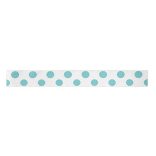 Blauwgroen White Polka Dots Pattern Lint