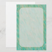 "Blauwgroen Wind" fijn gebrand banketbakkerswerk Briefpapier (Voorkant / Achterkant)